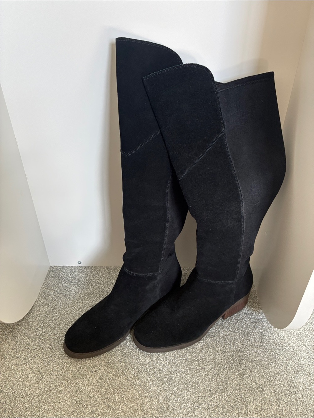 Lucky Brand Black Over-the-Knee Suede Boots